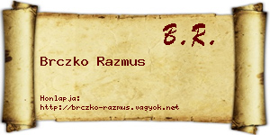 Brczko Razmus névjegykártya